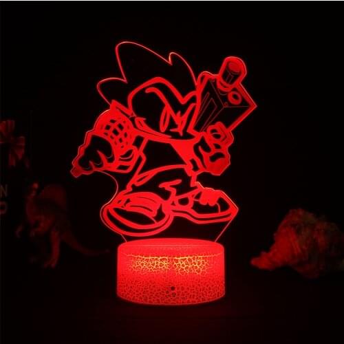 Gaming Room Friday Night Funkin Figure LED Night Lights FNF Game Led Panel Lights 3D Lamp Cute Room Decor Gift For Friends