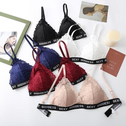 1 Sets Sexy Lace Bra Solid Transparent Hollow Out Bra Briefs Sets Women Fashion Backless Bra Bikini Panties Sex S1359