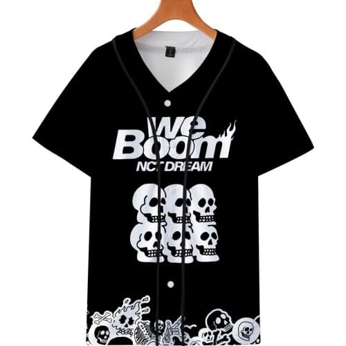 KPOP NCT DREAM NEW Album WE BOOM 3D print Short sleeve baseball uniform Men/Women Casual jacket Clothes