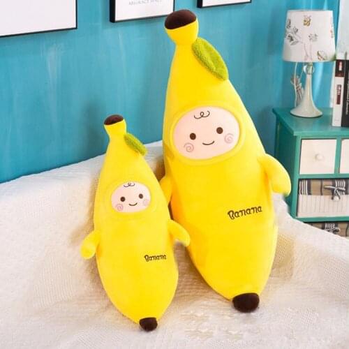 Soft Banana Doll Plush Toy Cartoon Long Sleeping Leg Pllow For Girls and Children Birthday Gifts
