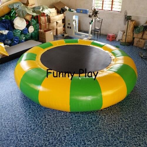 Inflatable water floating water park sea jumping bed inflatable trampoline lake water game Trampoline Water Bouncer