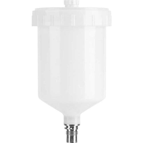 Spray Gun Paint Pot Plastic Cup Air Gravity Paint Pot Thread Connector for Spray Gun Tool 600ml Capacity