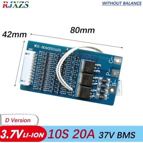 10S 20A 42V li-ion BMS PCM battery protection board bms pcm without balance for 36V lithium ion battery pack