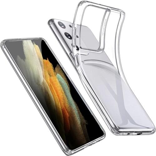 Clear Case for Samsung Galaxy S21 Ultra S21 Plus S21 Ultra Transparent Soft TPU Silicone Case for Galaxy S21+ Phone Cases