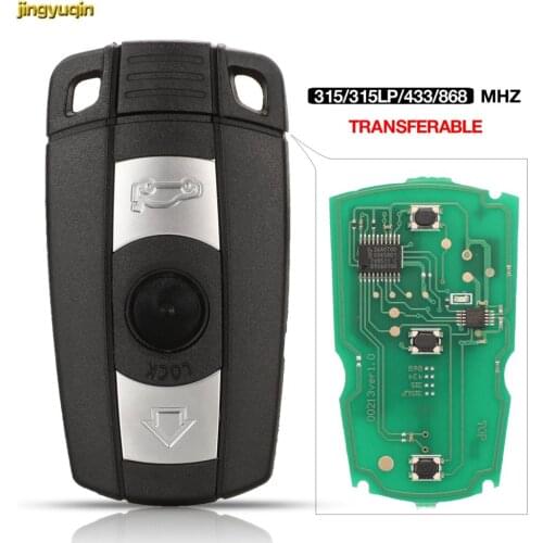 Jingyuqin Remote Car Key Control 315LP/315/433/868MHz ID46 7953 For BMW CAS3 System E92/93 E60/61 3/5 Series X5 X6 Z4 Smart Fob