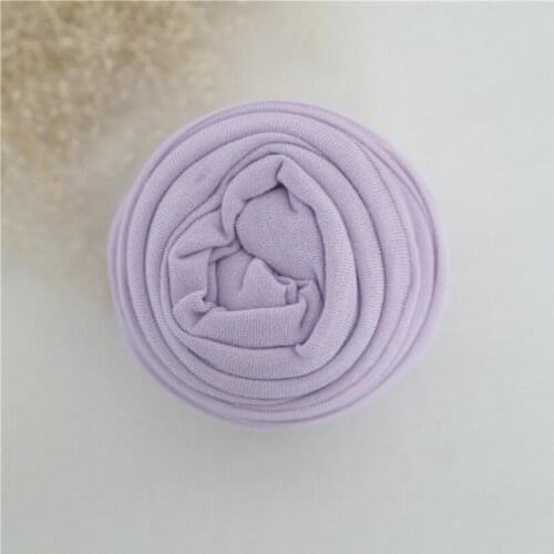 Lilac Newborn Wraps Knit Stretch Jersey Wrap Texure Posing Fabric Baby Swaddle Blanket Purple Layer Baby Photography Props