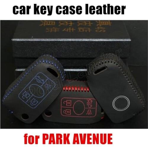 Only Red New arrival genuine leather car key case fit for BUICK PARK AVENUE leather cover sewing by hand fashion goods best gift