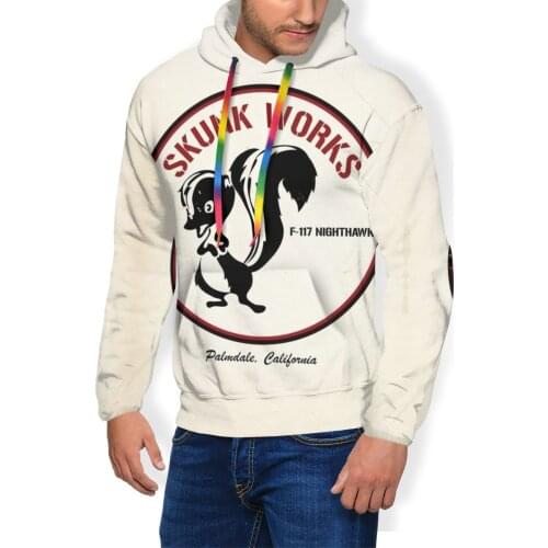 Skunk Hoodie Skunk Works F-117 Vintage Poster Hoodies Men Streetwear Pullover Hoodie Nice Winter Hoodies