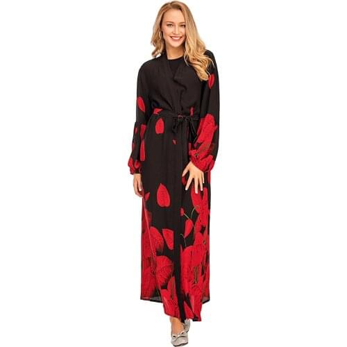 Turkish Islamic Ramadan Eid Mubarak Niqab Kimono Cardigan Muslim Hijab Dress Black Arabic Abaya ClothingWomen Dubai Kaftan Robe