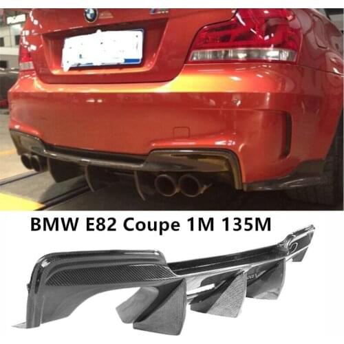 For BMW E82 Coupe 1M 135M 2007-2017 Carbon Fiber Rear Lip Spoiler Bumper Diffuser Car Accessories