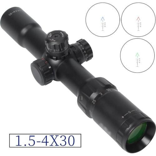 1.5-4X30 IR Riflescopes Rifle Scope Red Dot Hunting w/ Mounts For AR15 For pcp for air soft for air gun hunting