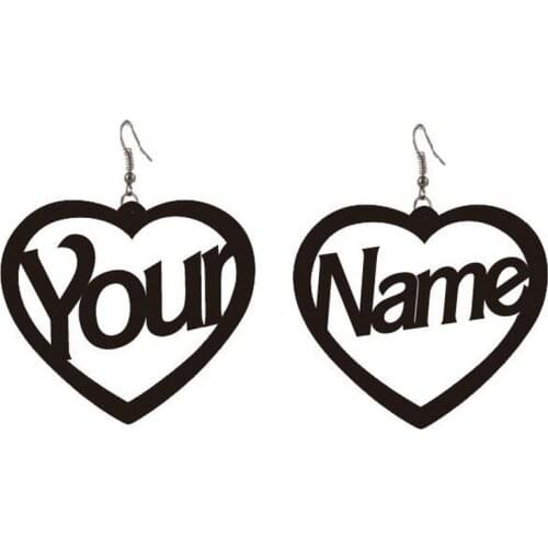 1 Pair personality Custom Name Earrings For Women Customize Initial Cursive Nameplate hoop Earring Gift For Best Friend Girls