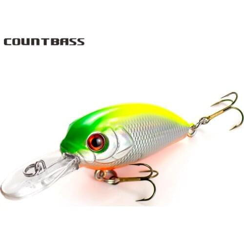 1pc COUNTBASS 39mm 4.5g Crank Deep Diver with VMC Hooks Hardbaits Fishing Lures Diving Depth 1.2m Crankbait Wobblers