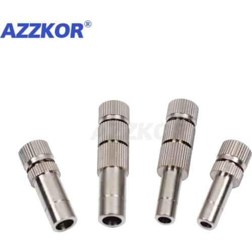 AZZKOR 10pcs Mist Cooling Slip Lock Nozzle 6mm Low pressure Micro-nozzles Quick Plug Connectors Garden Irrigation Sprayers