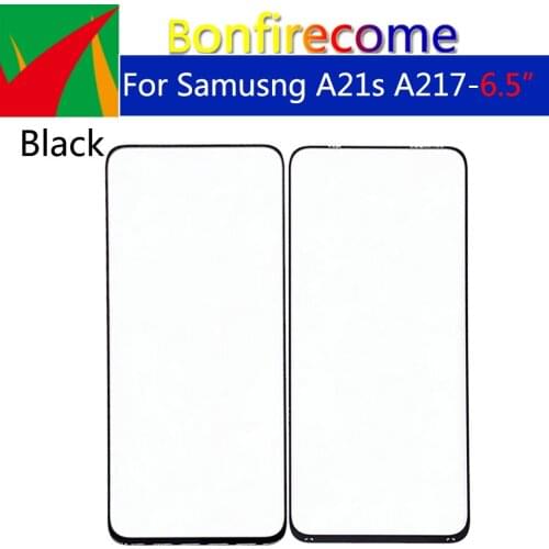 10Pcs\lot For Samsung Galaxy A21s Front Touch Screen Panel For SM-A217F SM-A217M SM-A217N LCD Outer Glass Cover Lens Replacement