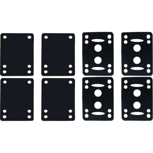 8Pcs Skateboard Risers Shock Pads Longboard Riser Pads 4mm+3mm Skateboard Shock Pads