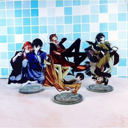Anime Stray Dogs Dazai Osamu Nakahara Chuya Acrylic Desktop Decorations Cosplay Props Collections Mini Model Souvenirs For Kids