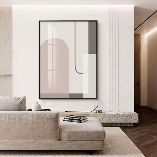 Morandi Color System Living Room Nordic Decorative Art Abstract Dining Mural Bedroom Hanging Painting Sofa Background Frameless