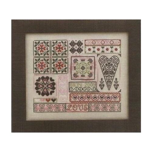 Fishxx Cross-Stitch A1730 cartoon heart of simple but elegant]Imports of flax,printing,14CT