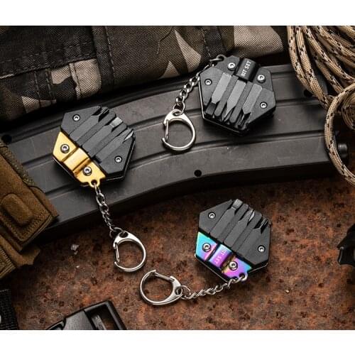 Creative tool 2.0 upgrade coin knife multi function outdoor mini folding knife EDC portable small tool