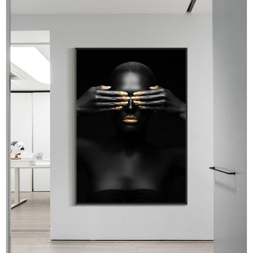 6styles Africa Black Woman Portrait Art Canvas Painting Modern Scandinavian Posters and Prints Wall Art Pictures for the Home