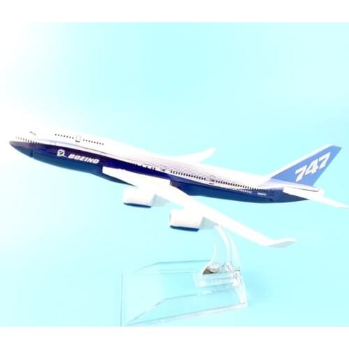 747 BOEING METAL ALLOY MODEL PLANE AIRCRAFT MODEL TOY BIRTHDAY GIFT DECORATIONS DESK TOY 16CM