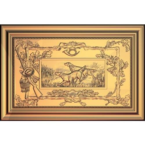 Dogs 3D STL Model for CNC Router Engraver Carving Machine Relief Artcam aspire M25