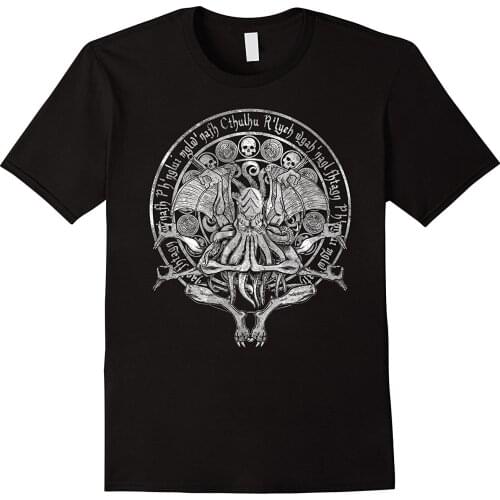 Fashion Cthulhu White Variant CTHULHU RLYEH T-Shirt. Summer Cotton Short Sleeve O-Neck Mens T Shirt New S-3XL