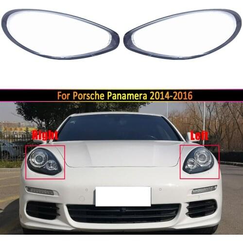 Car Headlight Lens For Porsche Panamera 2014 2015 2016 Headlamp Cover Replacement Head Light Auto Shell