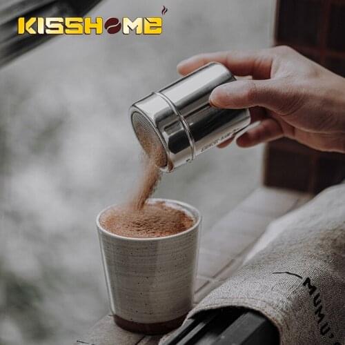 Chocolate Matcha Shaker Cocoa Flour Icing Stainless Steel Sugar Powder Coffee Sifter Lid Shaker Cooking Tools Coffee Accessories