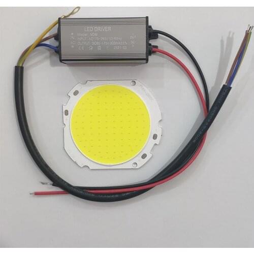 LED Chips 50W COB Light Beads for Street lamp spotlight light source wick DIY Floodlight accessories driver light source kit