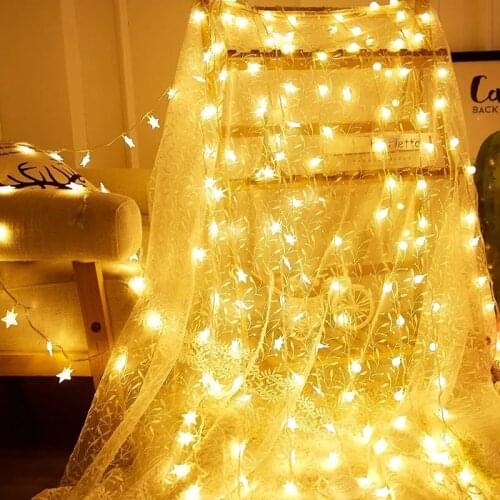 10/40LEDS Star Light String Twinkle Garlands Battery Powered USB Lamp Fairy Lights Holiday Party Wedding Garden Decoration