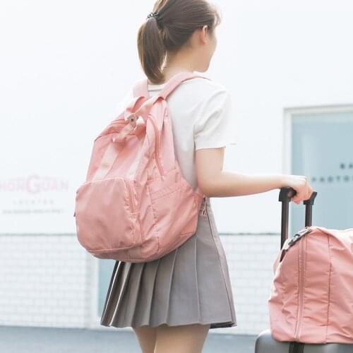75D Memory Cloth Backpack Women Foldable Bags Portable Large-capacity Backpack Travel Women Bagpack Mochila Feminina De Viaje