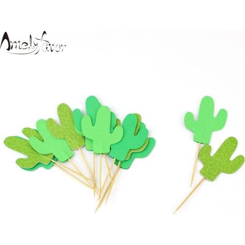 Cactus Cupcake Toppers Cactus Birthday Party Cupcake Decoration Tropical Party Cupcake Toppers Cactus Party Decorations Supplies