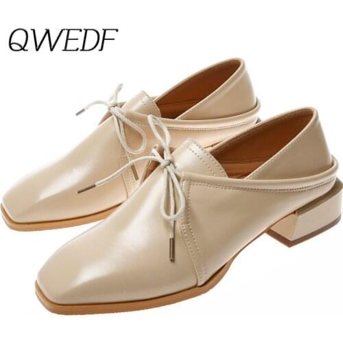 Spring and Autumn Brock Female England High-heeled Thick with Single Shoes Deep Mouth Casual Increase Work Womens Shoes K7-13