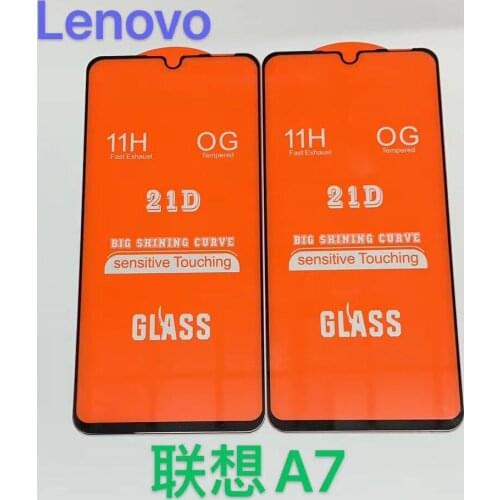2PCS 21D Full Glue Tempered Glass For Lenovo A7 9H Full Screen Cover Screen Protector Film For Lenovo A7