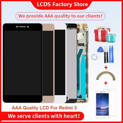 Grade AAA Quality LCD For Xiaomi Redmi 3 LCD With Frame LCD Display Screen For Xiaomi Redmi 3 Screen LCD 10-Touch 1280x720