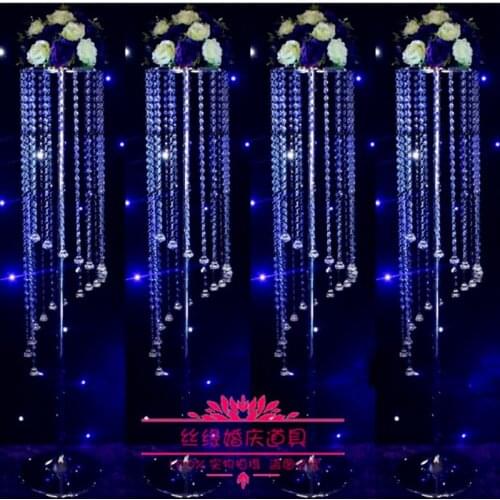 2017 wedding props wedding crystal road lead Beatiful Crystal stand Crystal Centerpiece for party 4pcs/lot