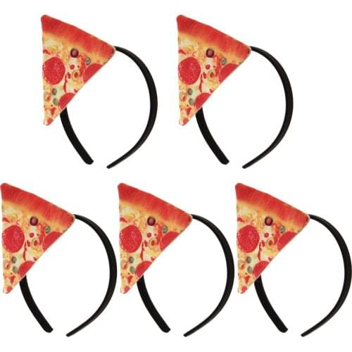 5 Pieces Holiday Pizza Fast Food Headband Fancy Dress Party Headdress Hen Night Women Ladies Hairband Hair Accessories