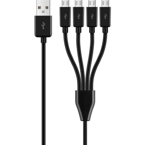 50cm 4 in 1 Micro USB charger cable Power 4 Micro USB Devices At Once