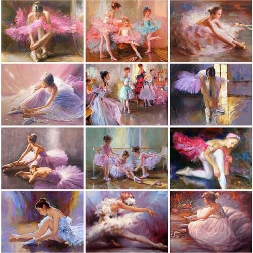 Diy 5d Full Diamond Painting Character Embroidery Square Round Drill Ballerina Mosaic Cross Stitch Furniture Decoration Hobby