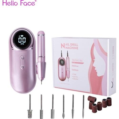 Nail Drill Machine 30000RPM Strong Power Portable Electric Pedicure Drill Set for Manicure Pedicure Cutter 30W Rechargeable