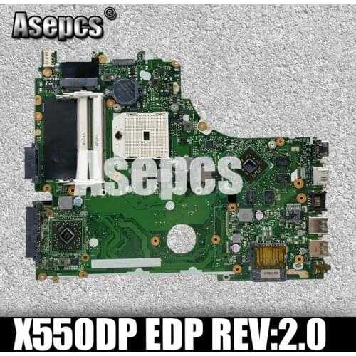Asepcs X550DP Motherboard EDP REV:2.0 For Asus X750DP K550DP K550D Laptop motherboard X750DP Mainboard X550DP Motherboard testOK