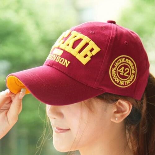 JACKIE Letter Women Baseball cap Female Spring Cotton Snapback Korean Hat Fashionable Men Women Summer Hip-hop Cap Adjustable