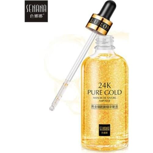 24K gold niacinamide essence liquid gold hyaluronic acid essence moisturizing shrink pores 50ml essence skin care products
