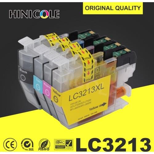 HINICOLE LC3213 XL Printer Ink Cartridge 4 Color For Brother DCP-J772DW DCP-J774DW MFC-J890DW MFC-J895DW Full Ink Cartridges