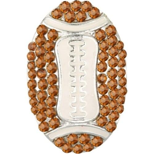 Buttons Free shipping 24*15mm football rhinestone button with Home decoration accessories 10PCS/lot(BTN-5440)