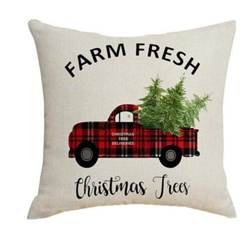 Personalized photo customize red plaid throw pillow case cotton cushion covers for christmas sofa home couch decor 45x45cm