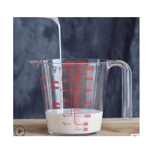 Resin measuring cup 500ml plastic measuring cup three scales with handle baking tool