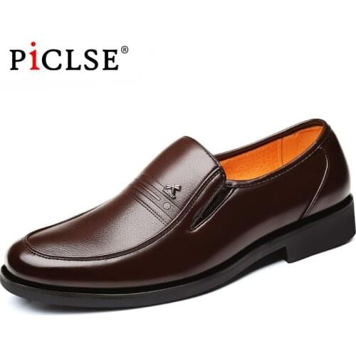 Large Size Men Dress Shoes Black Business Formal Shoes Genuine Leather Shoes Men Flat shoes Oxford Shoes For Men Shoes Leather